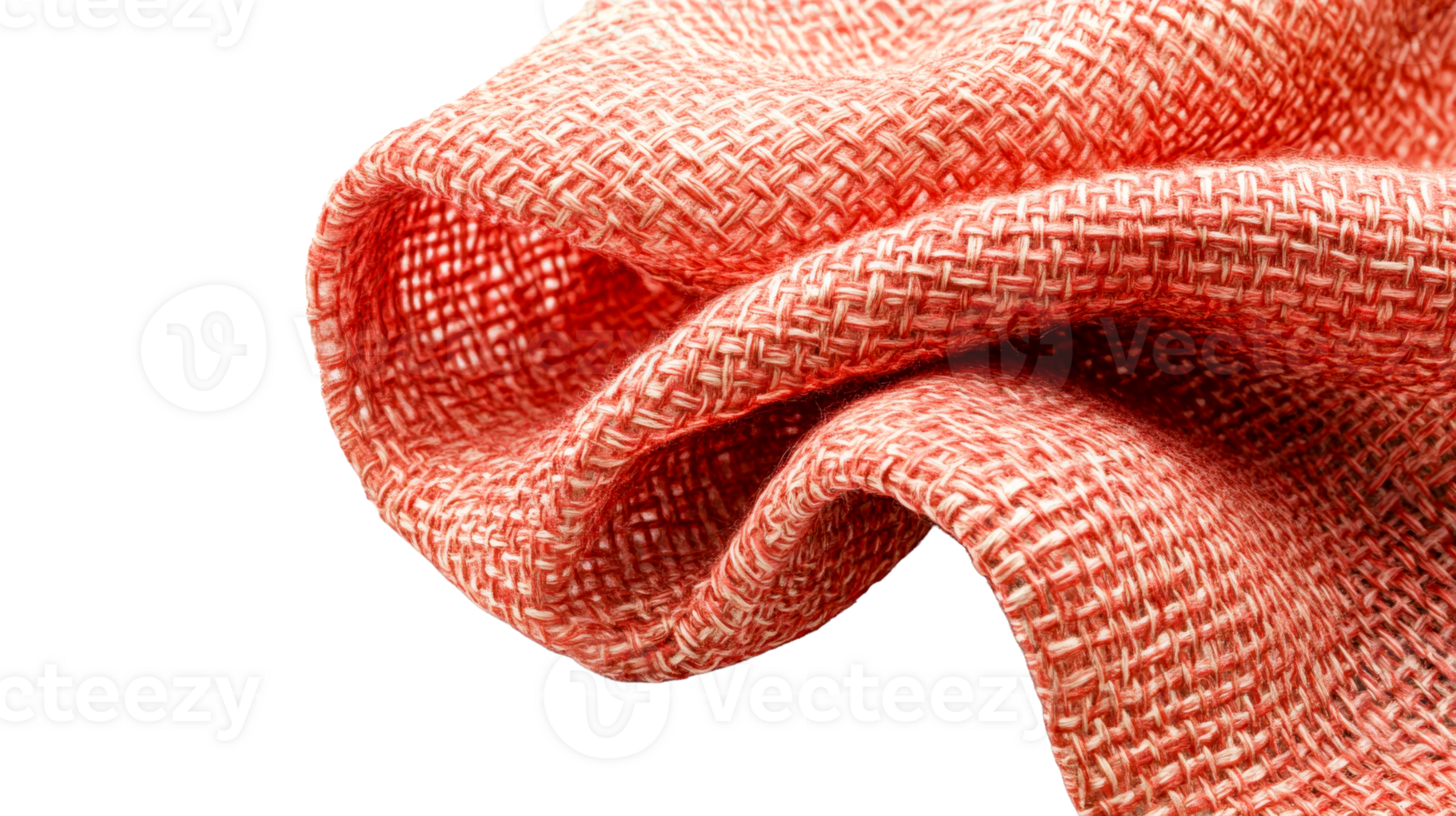Woven textile closeup, cut out transparent png