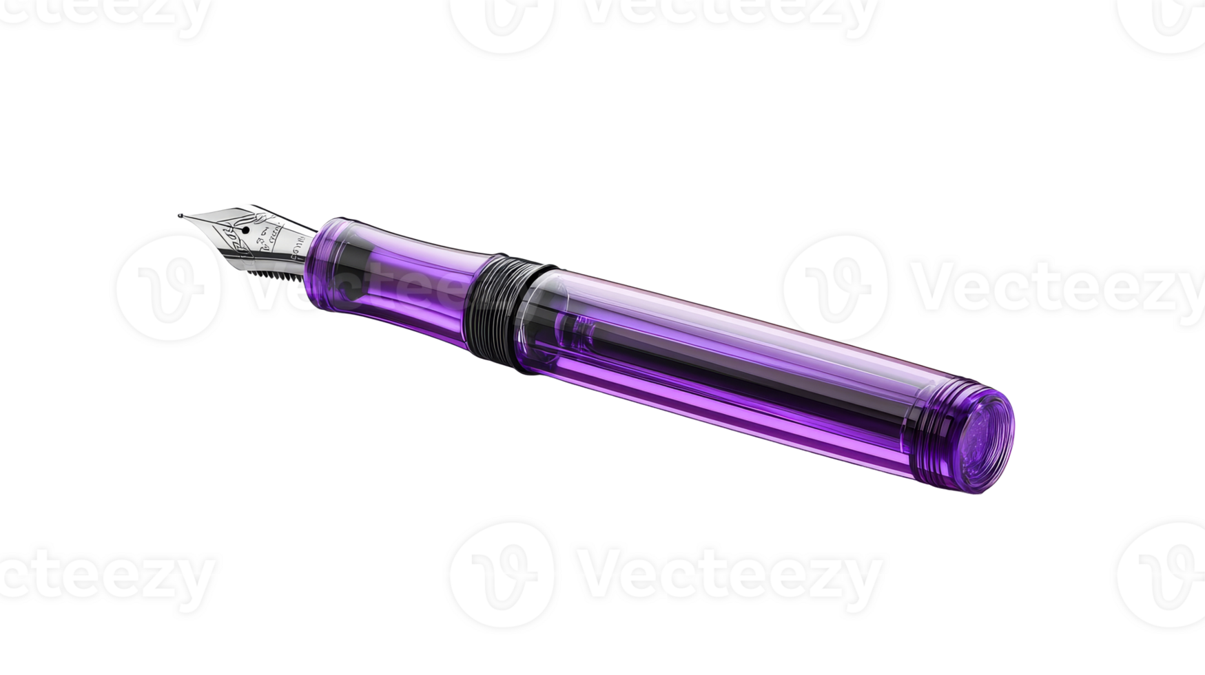 Transparent Purple Writing Pen, cut out transparent png