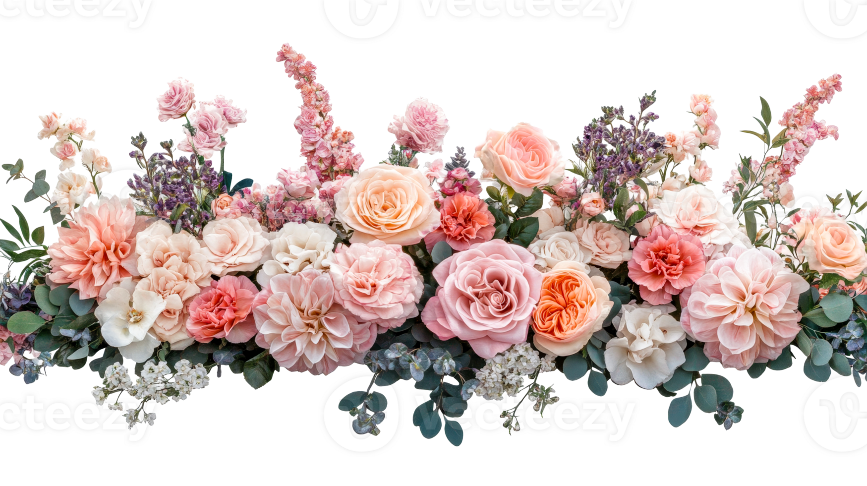 Pink Floral Arrangement, cut out transparent png
