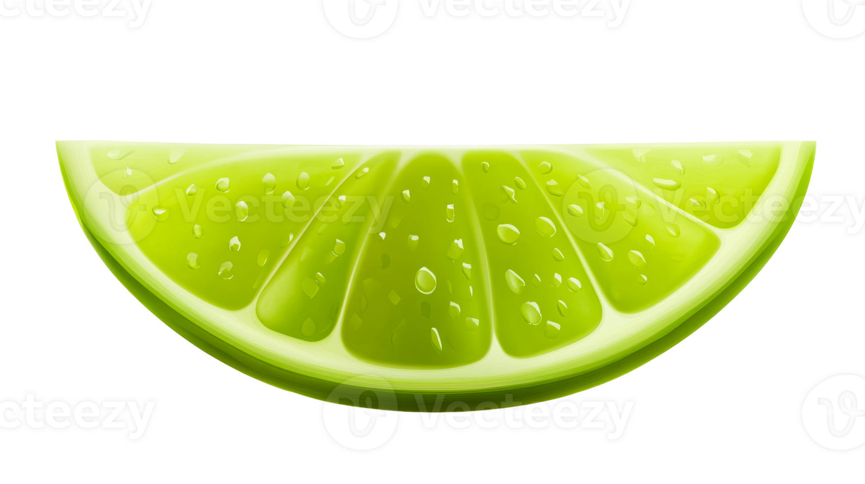Juicy lime slice, transparent background png