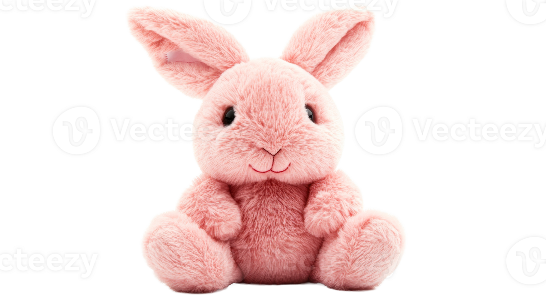 Pink Plush Rabbit, Cut out transparent png
