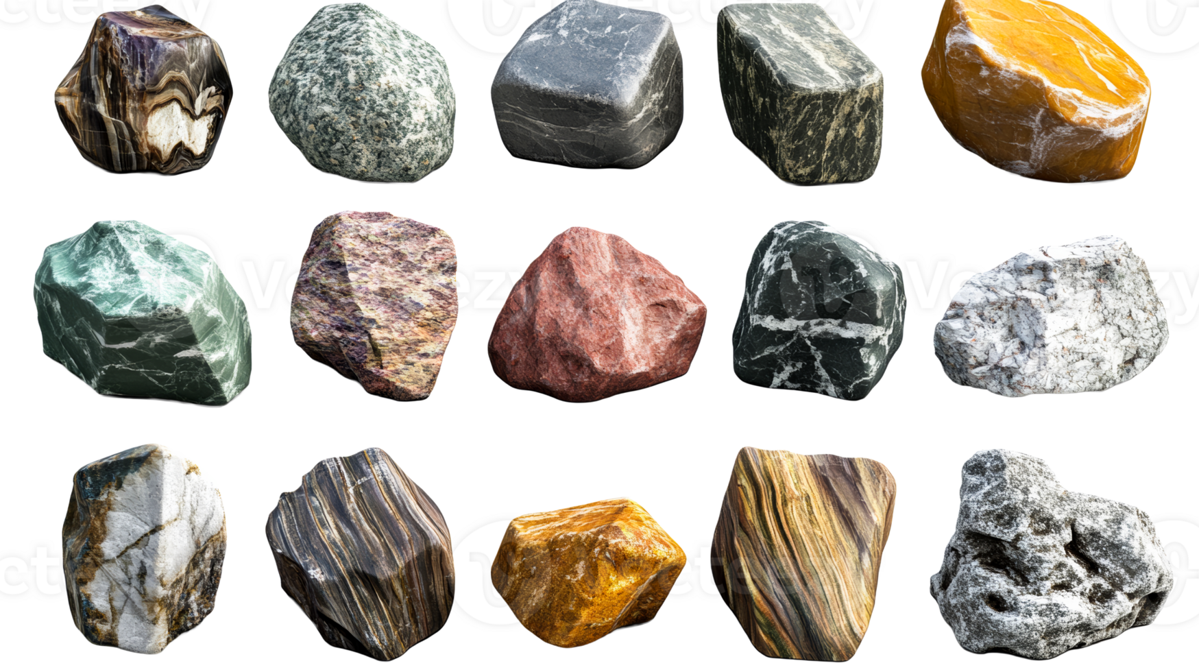 Colorful stones on clear background png