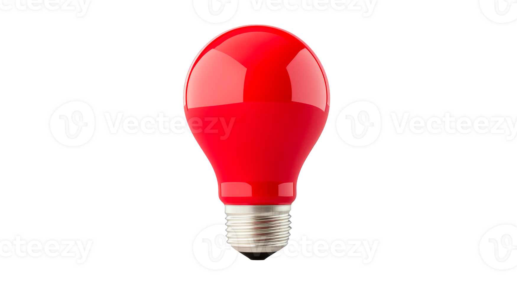 Bright red light bulb for decorative use png