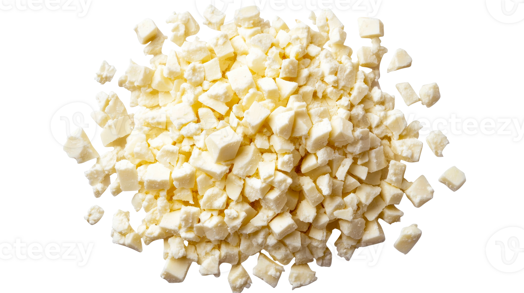 Crumpled cottage cheese on clear bg png