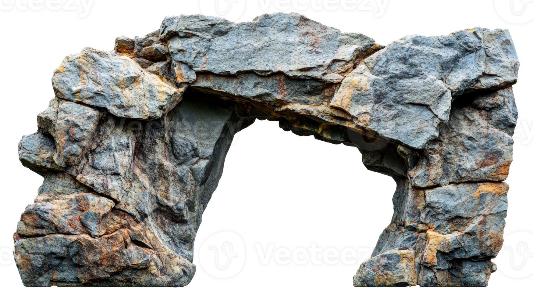 Stone arch structure with transparent background png