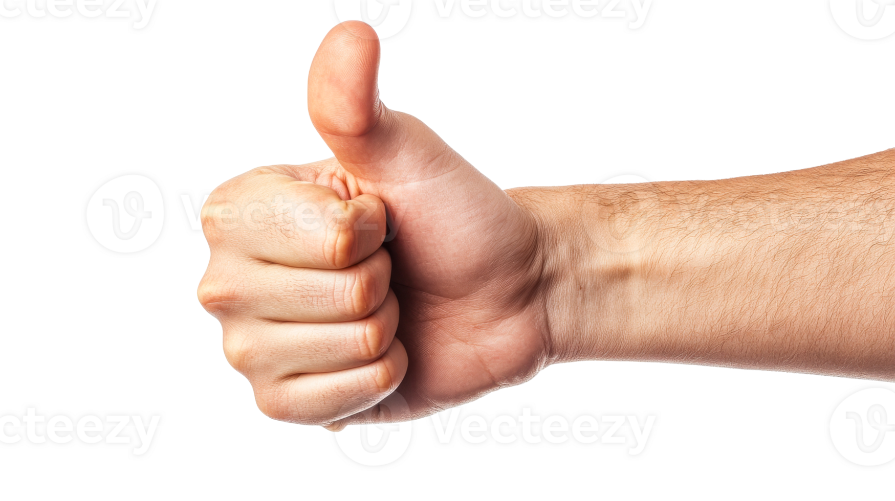 Hand giving thumbs up gesture for approval png