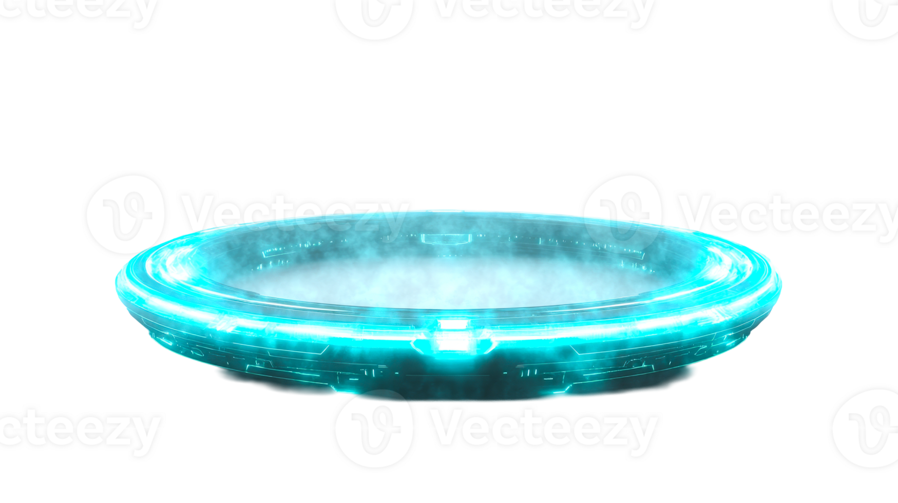 Sci fi glowing portal with transparent background png