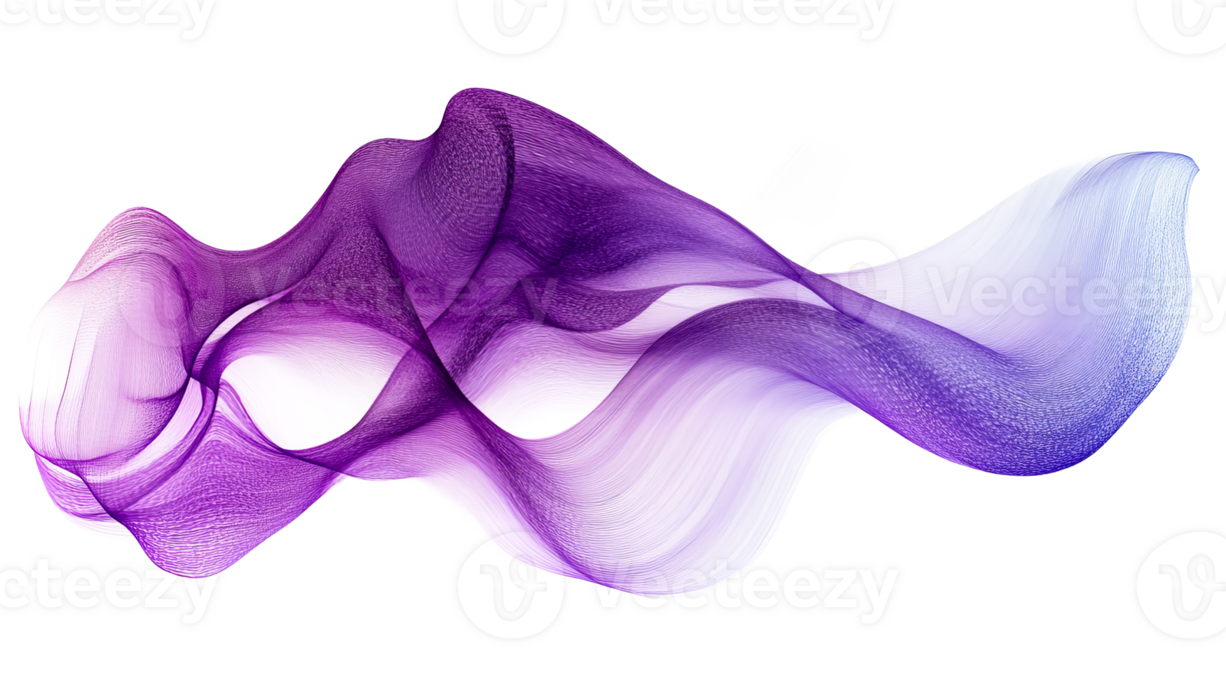 Purple waves in a transparent design png