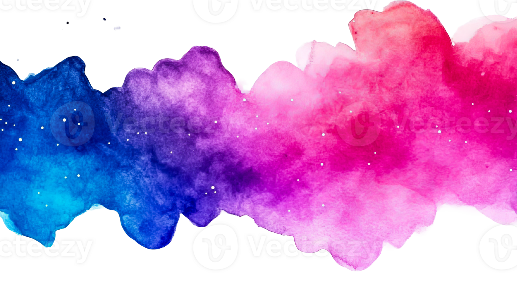 Vibrant watercolor abstract with gradient colors png