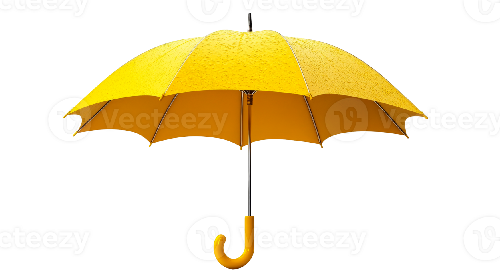 Yellow umbrella on clear background png