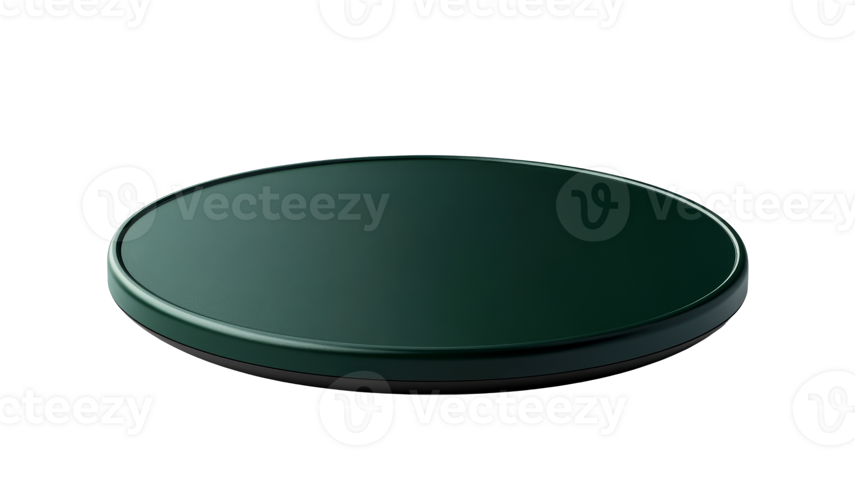 Emerald circular object isolated, cut out transparent png