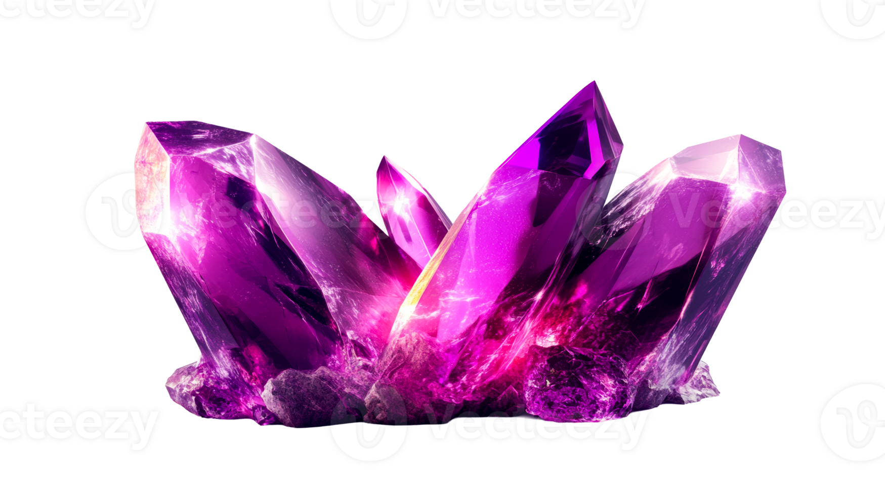 Amethyst Cluster Formation, cut out transparent png