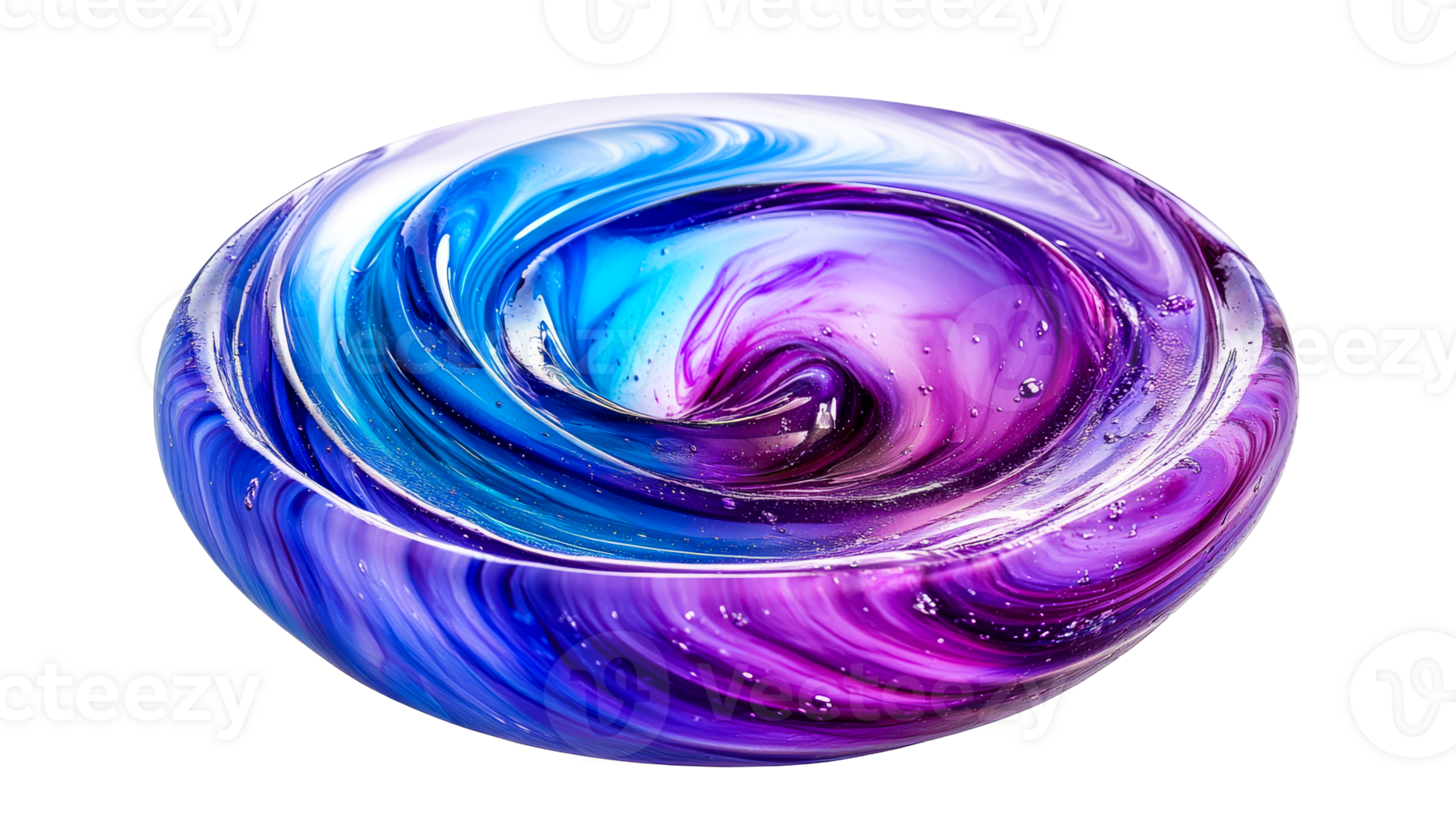 Sphere, swirl paint, liquid gradient, isolated, cut out transparent png