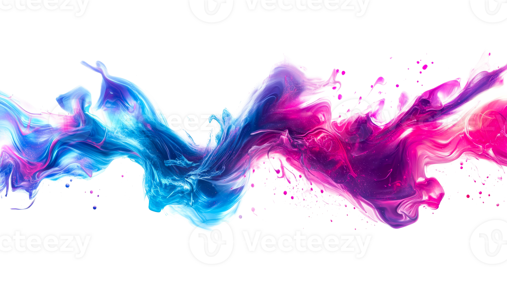 Fluid paint splash, wavy shape, cut out transparent png
