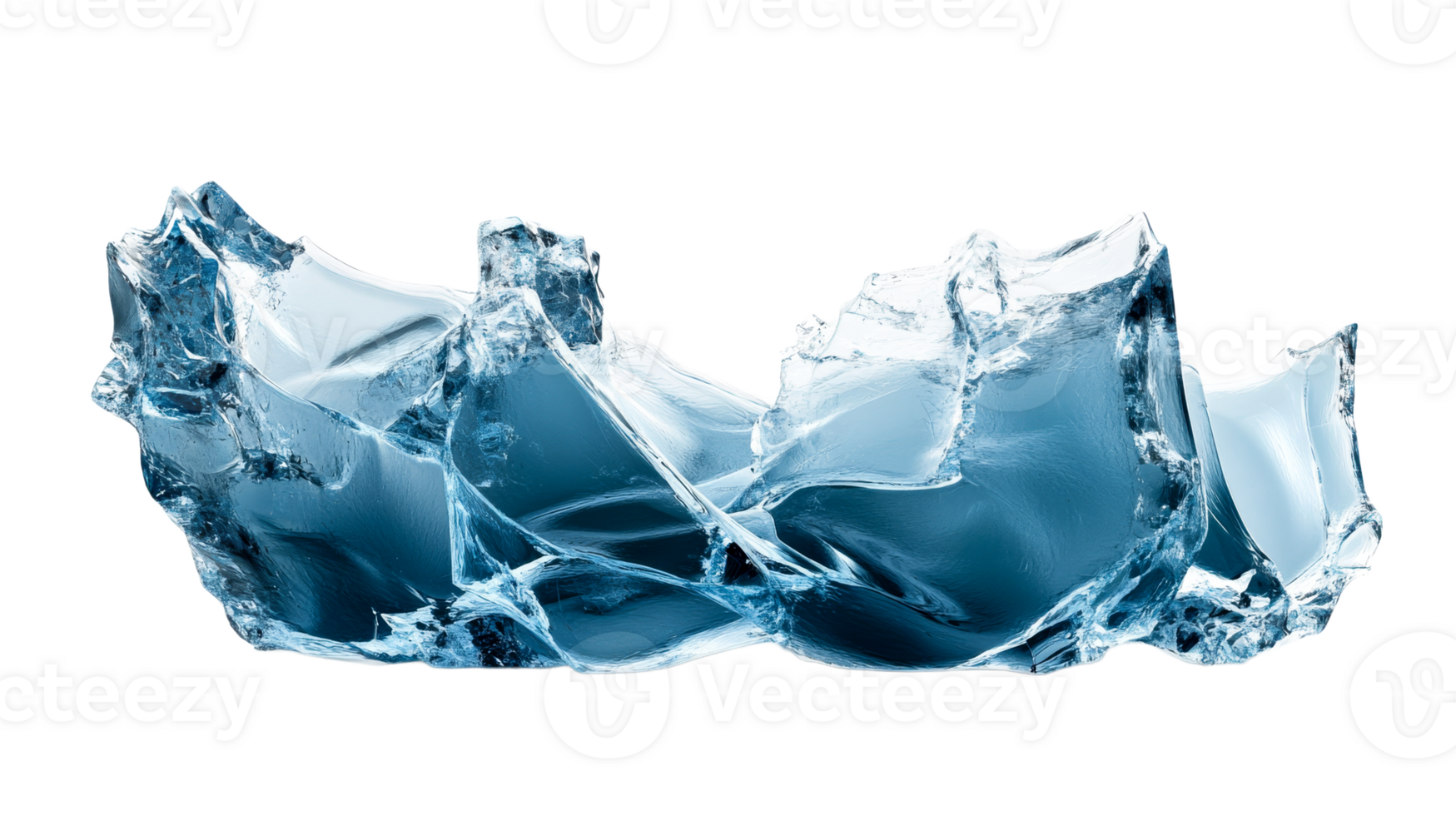 Abstract Shaped Frozen Ice Block, cut out transparent png