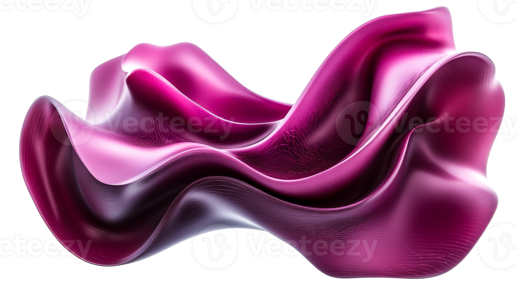 Abstract Smooth Magenta Form, cut out transparent png
