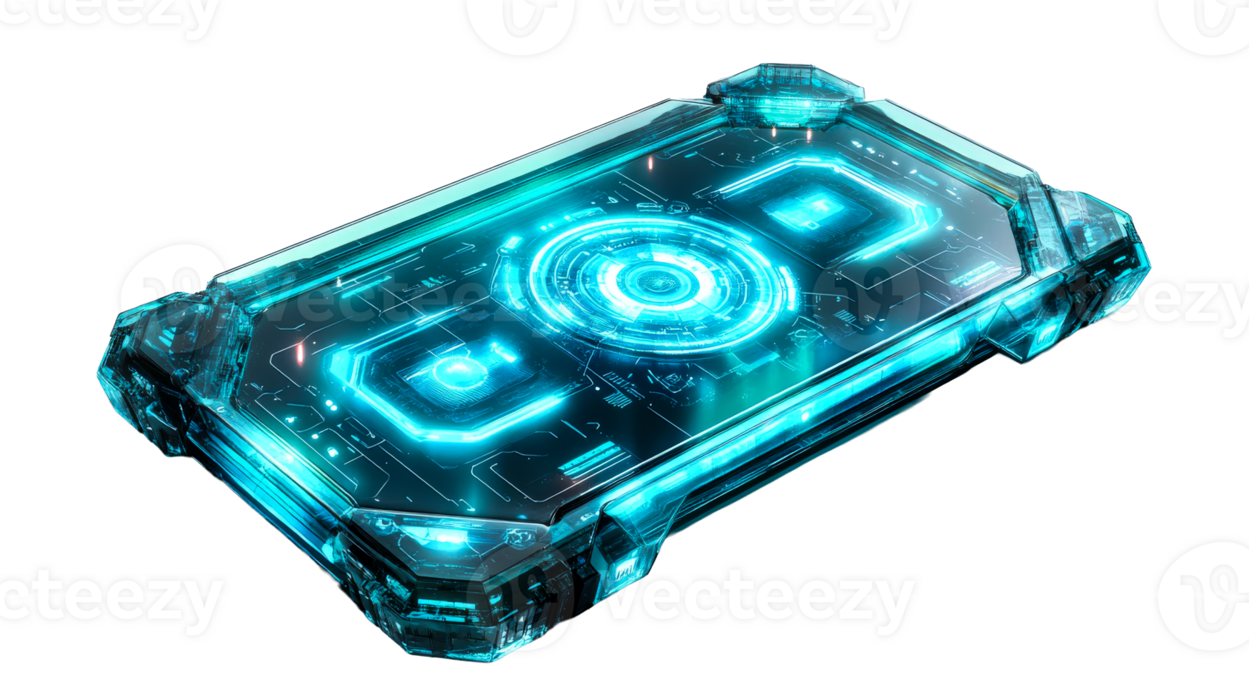 Glowing Sci-fi Box, cut out transparent png
