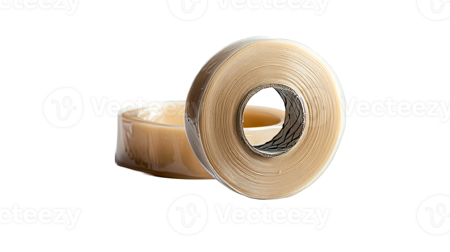 Adhesive packaging tapes rolls, cut out transparent png