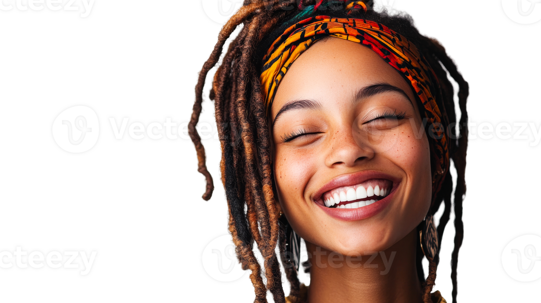Latina Woman Smiling Portrait, cut out transparent png