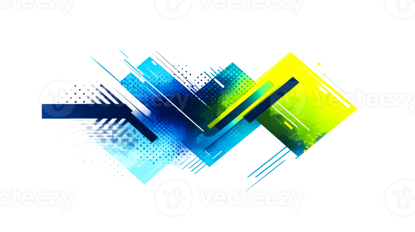 Geometric splash shape on black, cut out transparent png