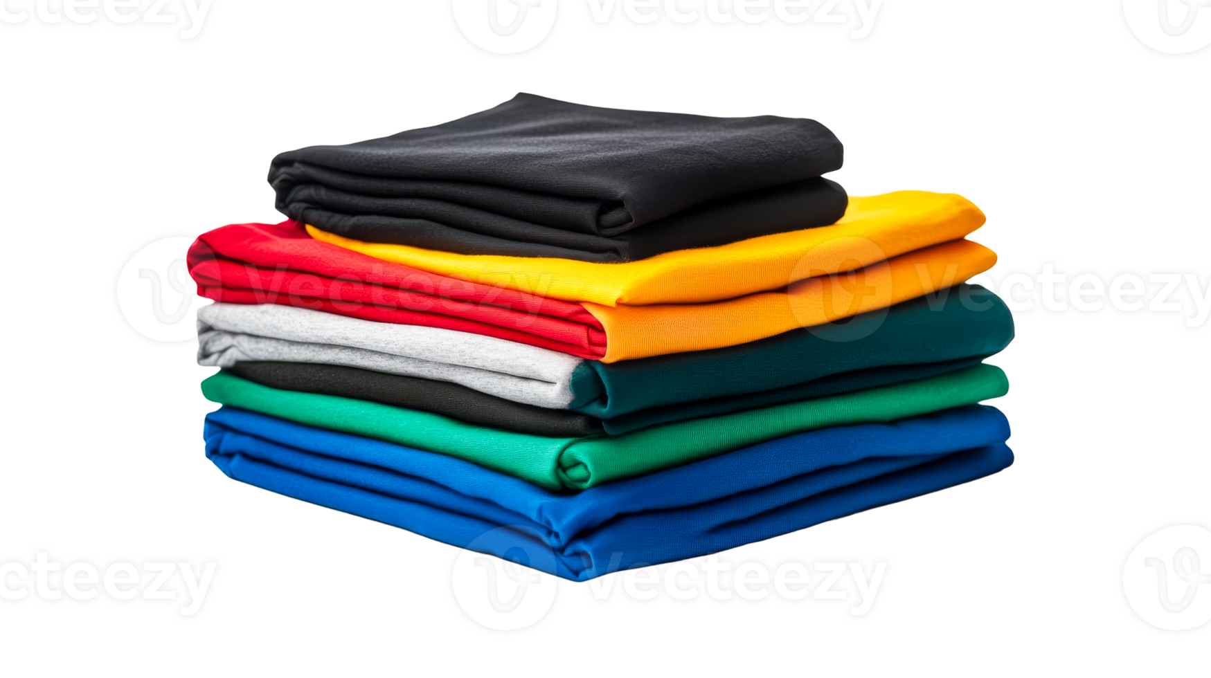 Pile various clothing textiles, cut out transparent png