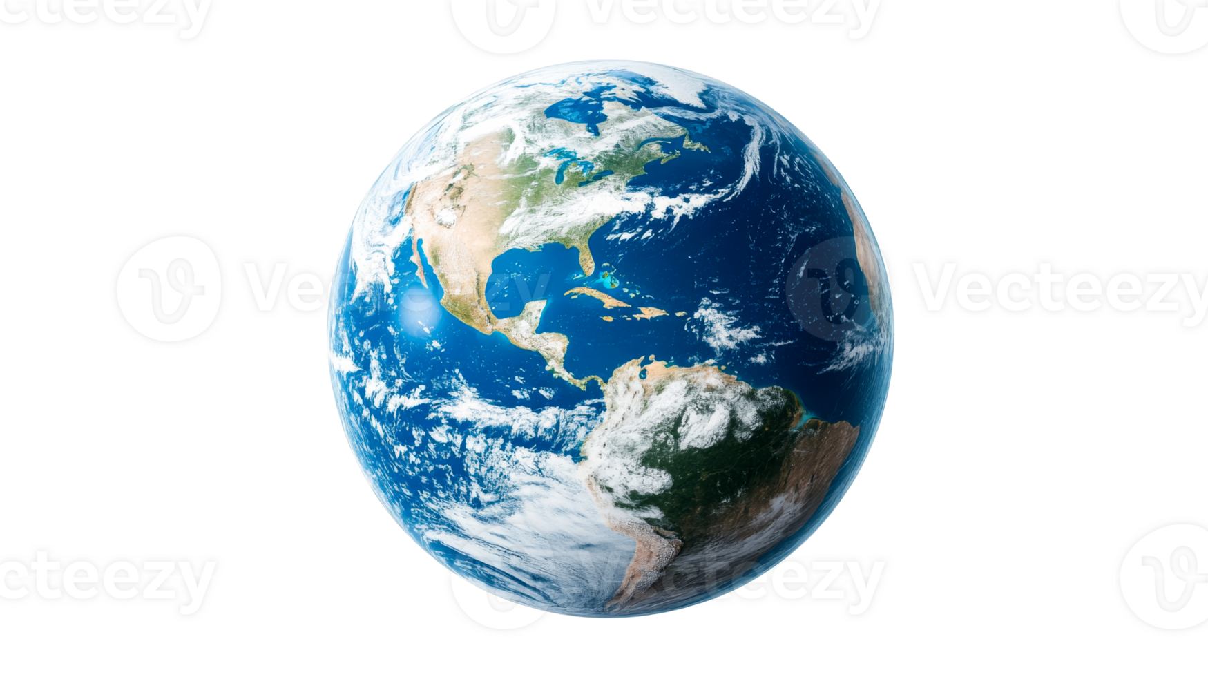 Earth planet rotating in space, cut out transparent png