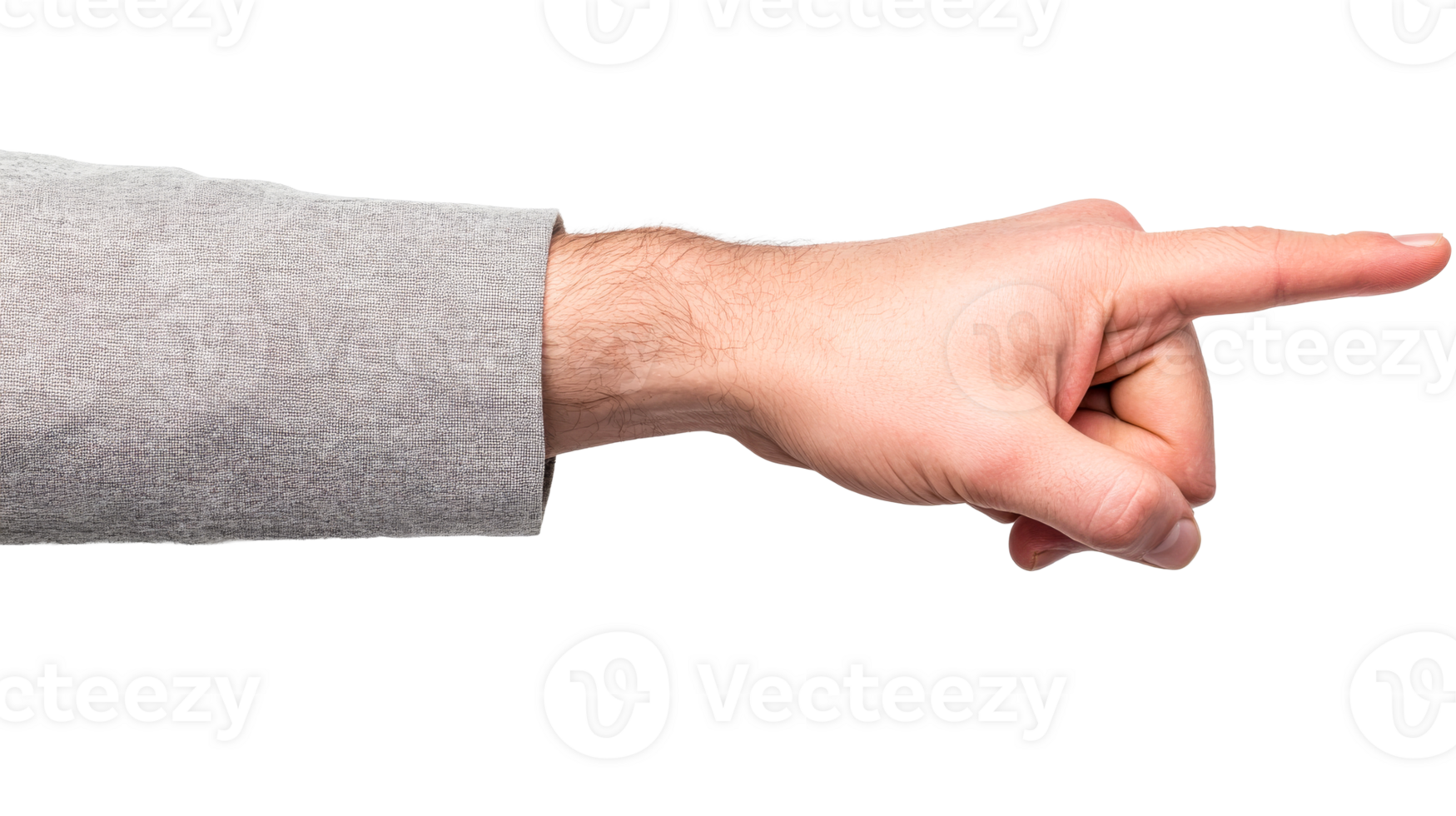 Arm points direction, cut out transparent png