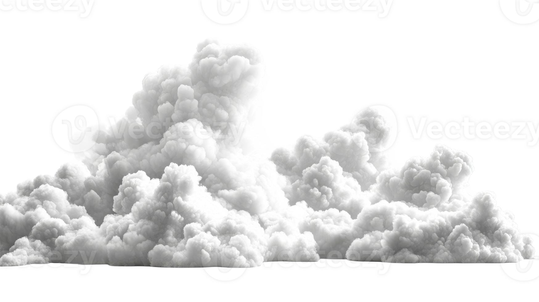 Soft white clouds floating in a bright sky png