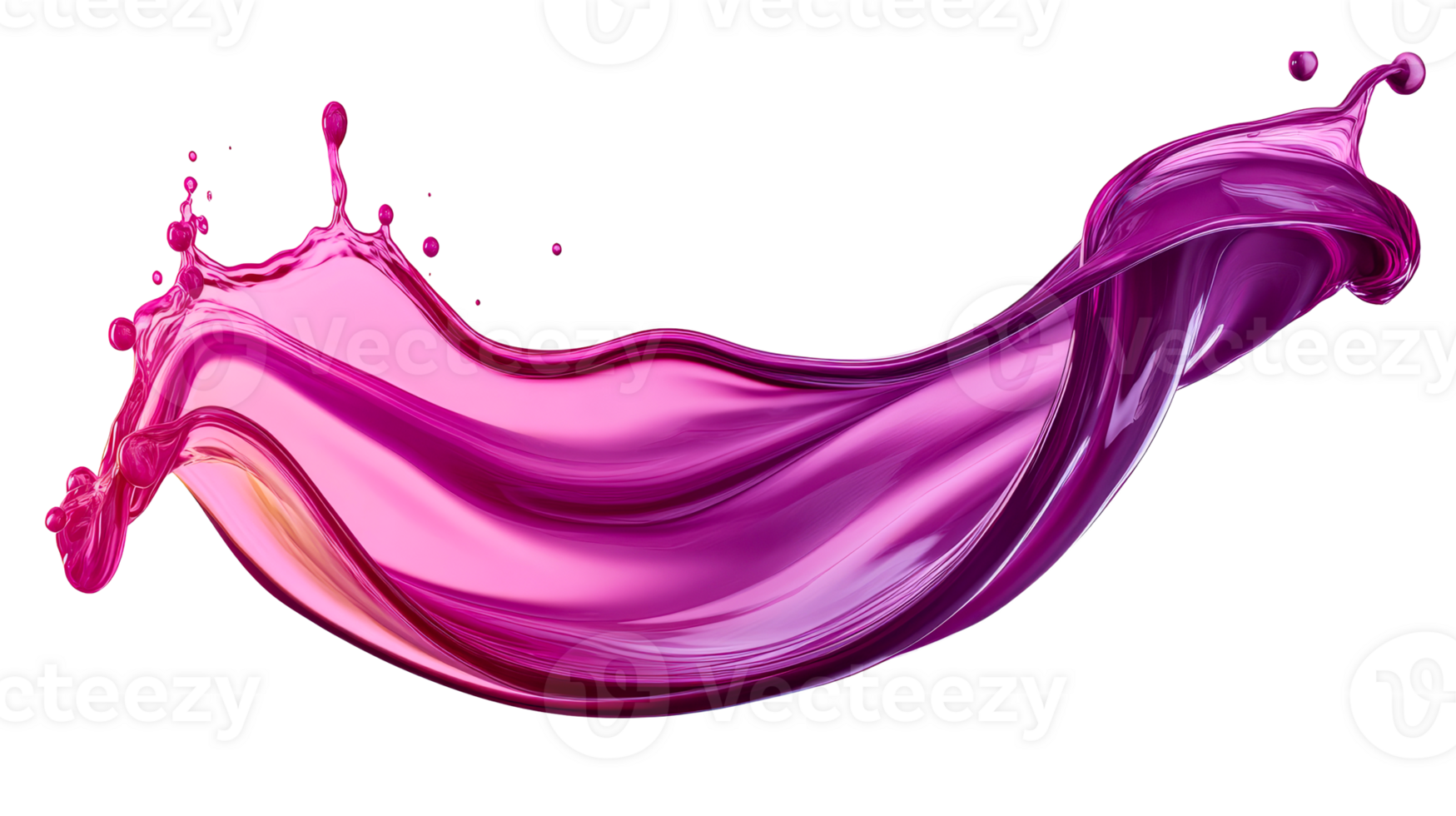 Pink liquid splash on clear bg png