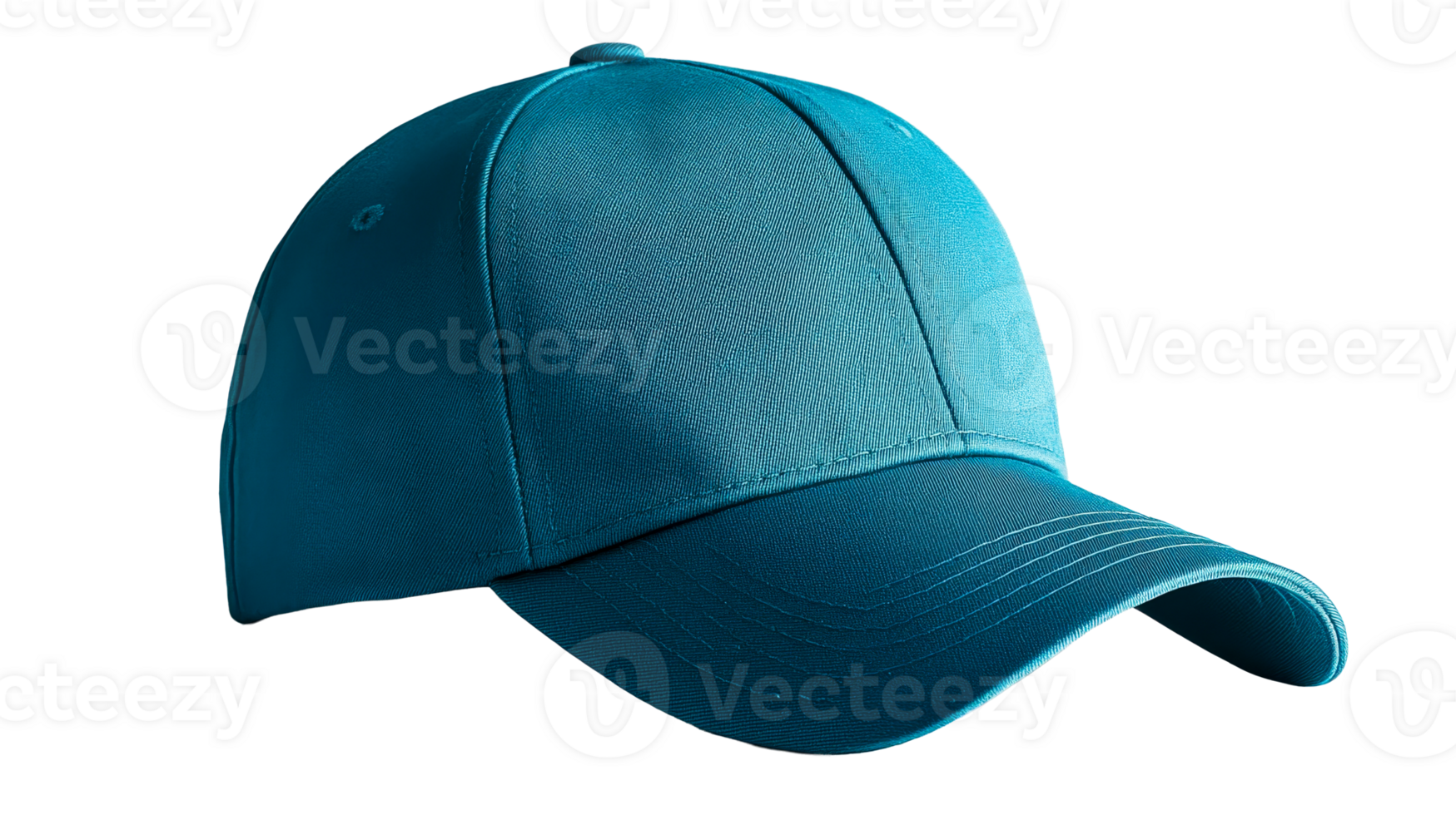 Teal baseball cap on clear background png