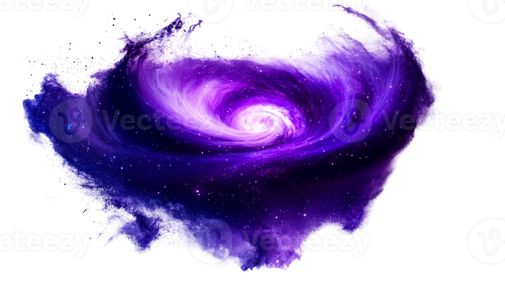 Transparent cosmic spiral galaxy creation png