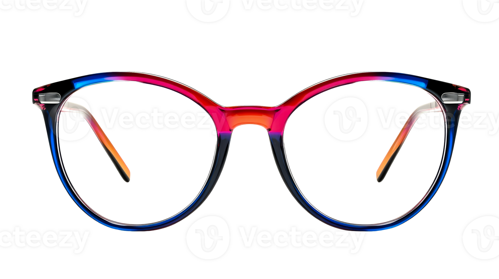 Stylish eyeglasses with colorful frame design png