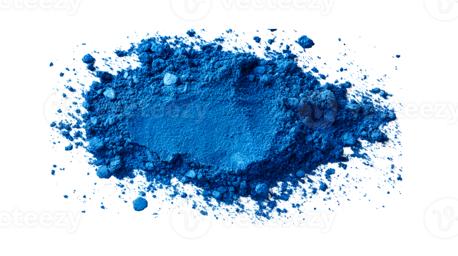 Vibrant blue pigment on transparent background png