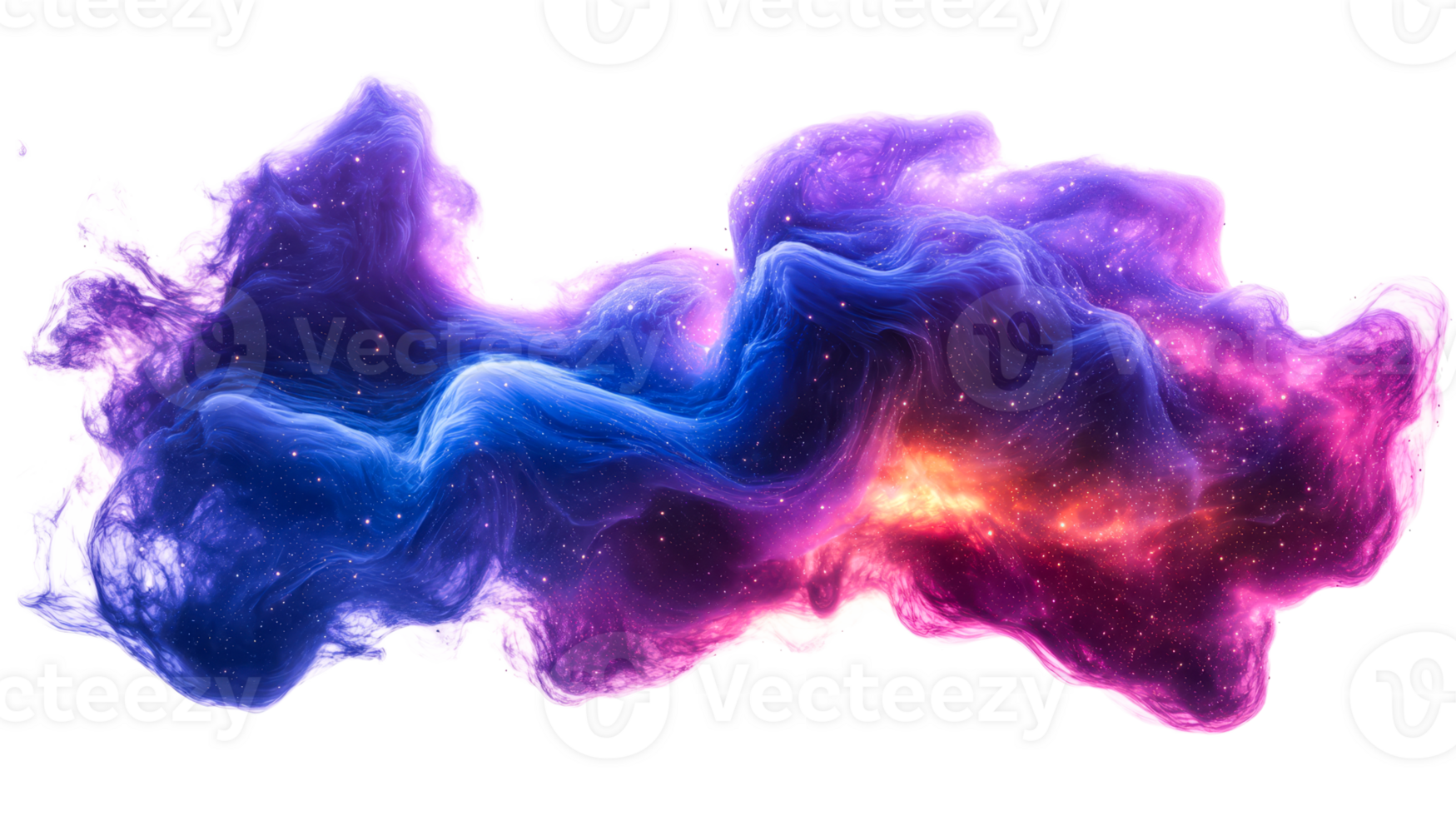 Colorful abstract cosmic gas and dust formation png