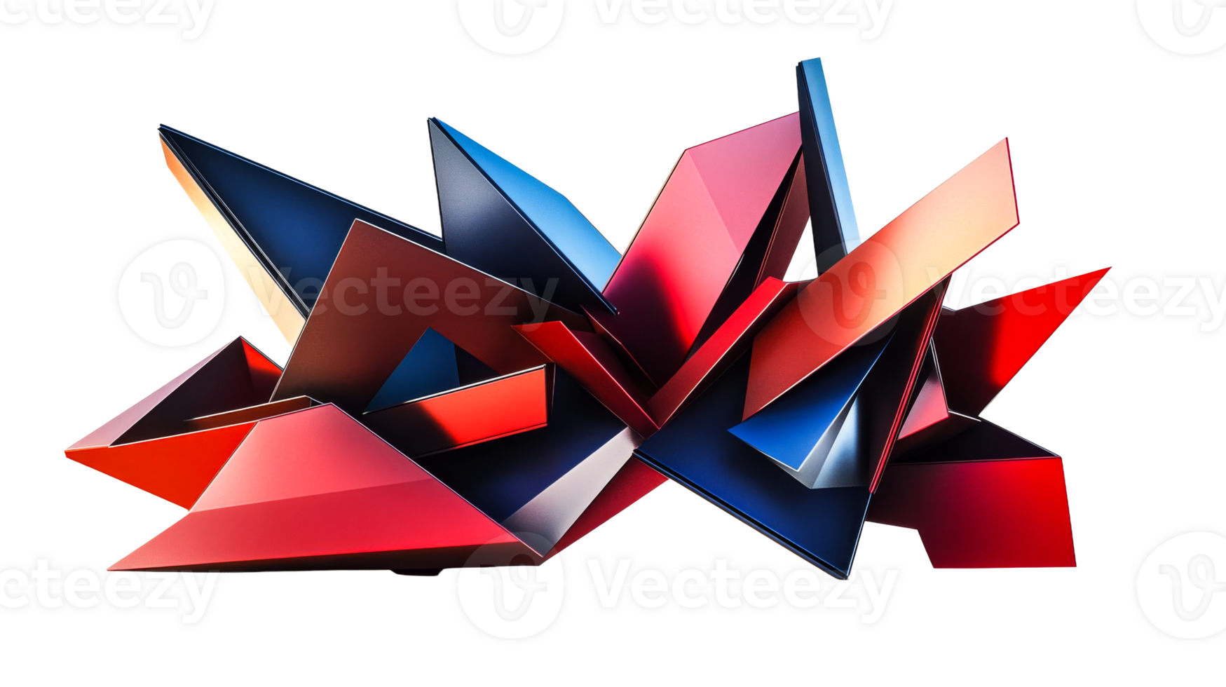 Vibrant abstract geometric shapes png