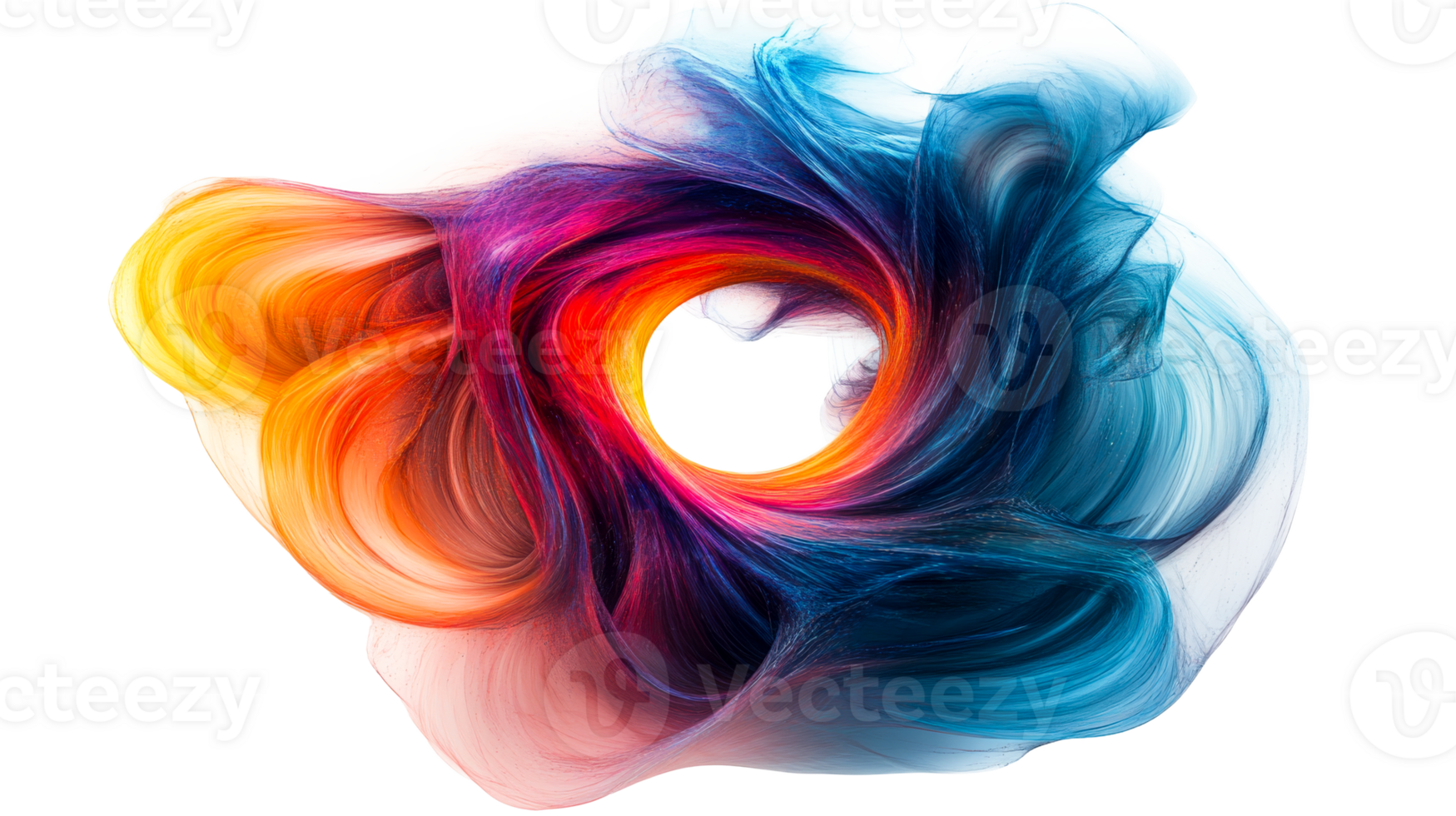 Colorful swirls on a clear background png