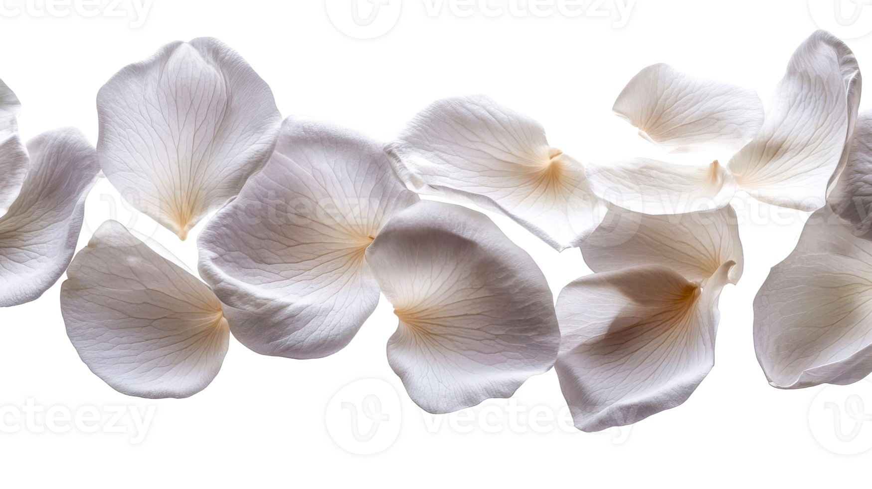 Glowing petals on a clean surface png