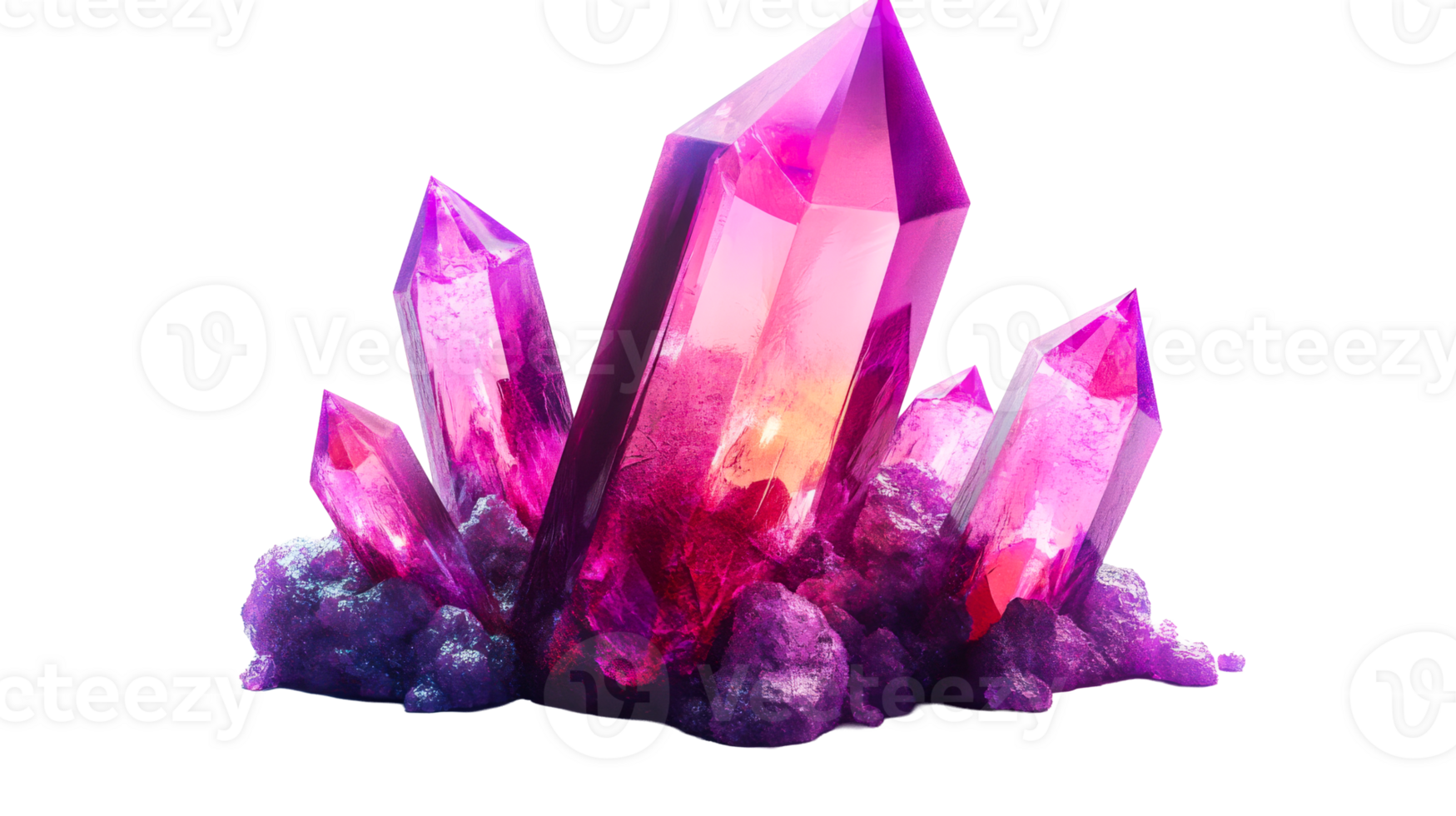 Rose quartz cluster, gemstone, cut out transparent png