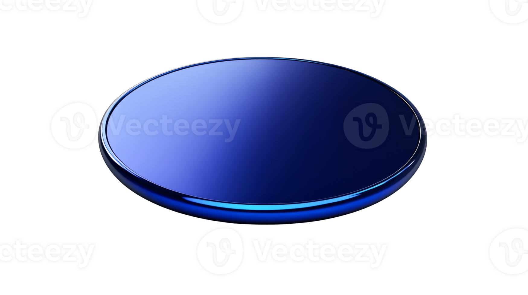 Button, round, blue, isolated, cut out transparent png