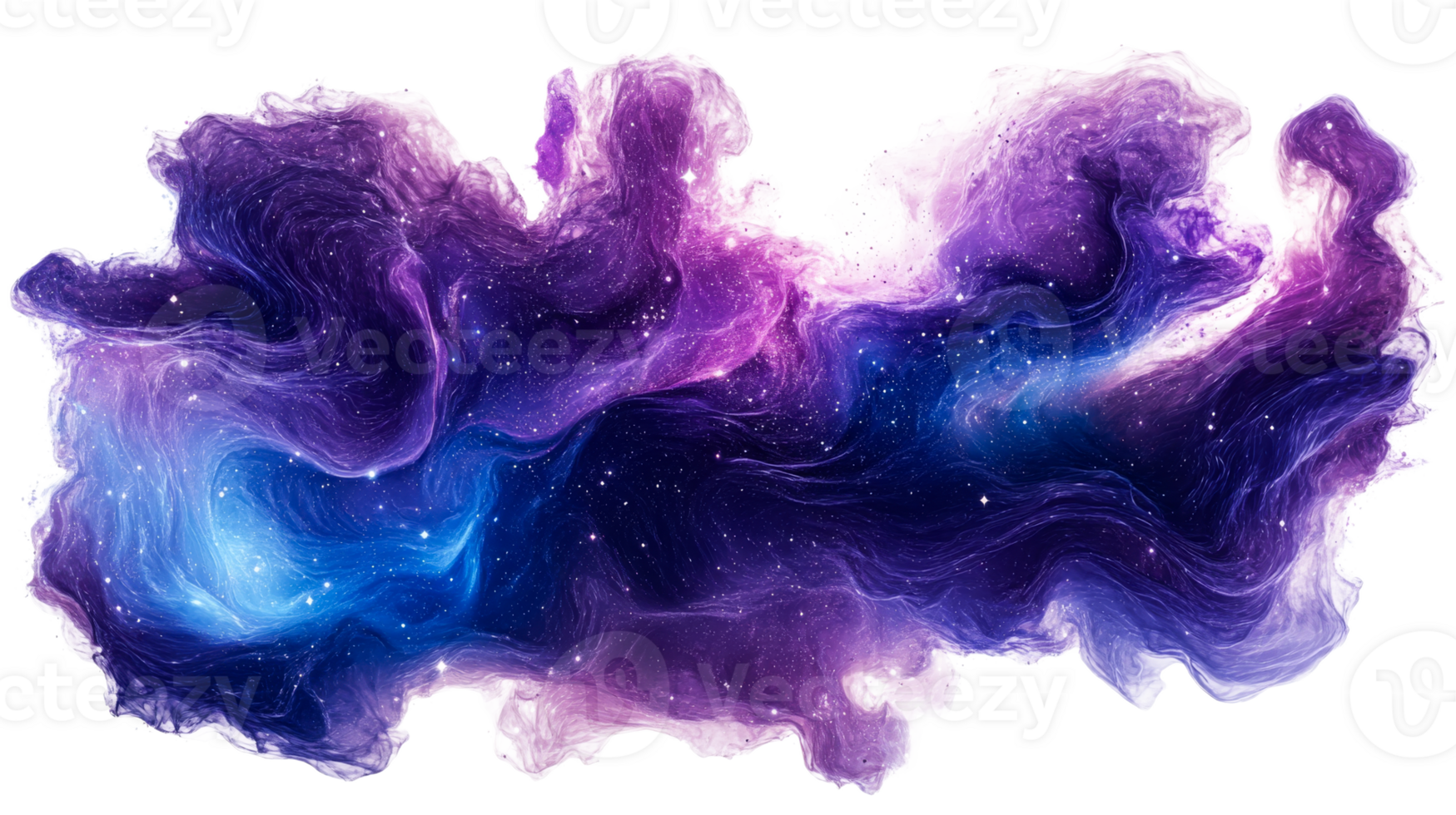 Cosmic Nebula Shape on Black, cut out transparent png