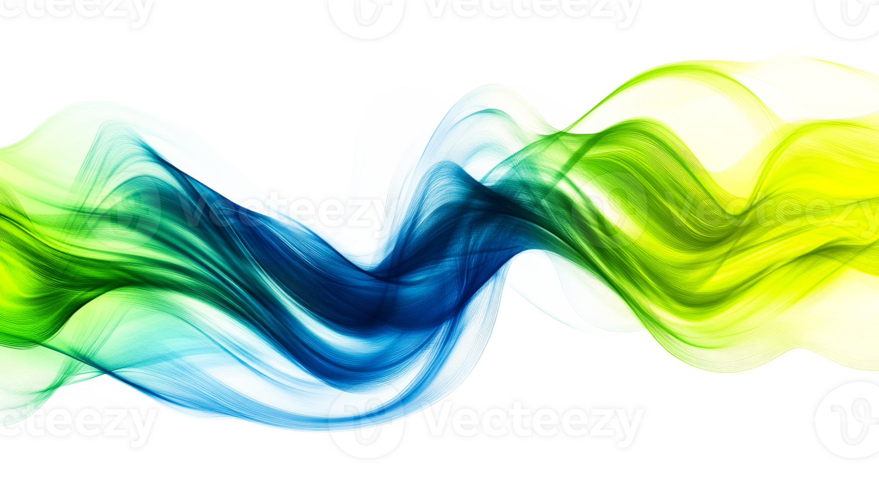 Abstract ribbon with colors, cut out transparent png