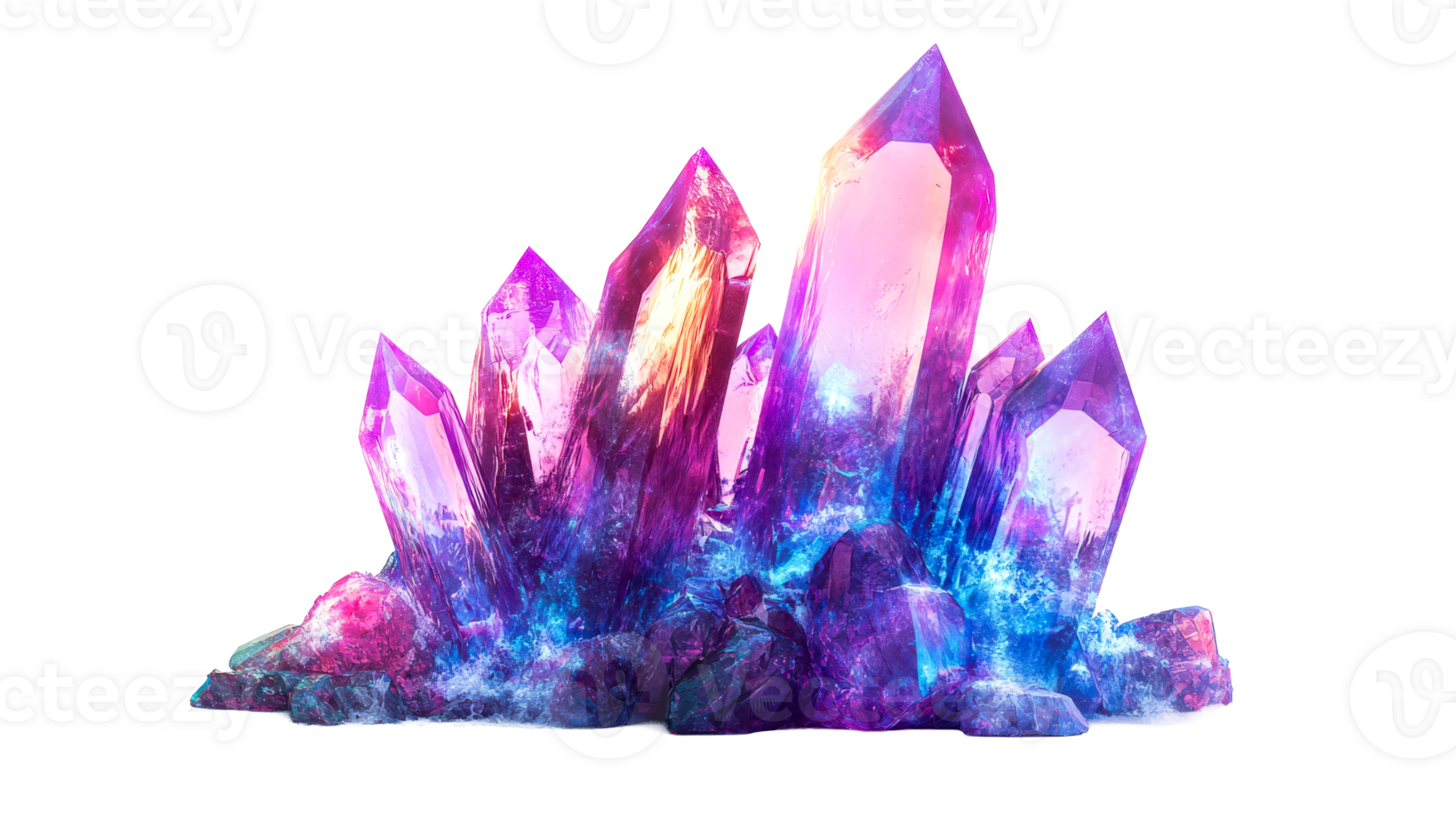 Cluster of Crystals, cut out transparent png