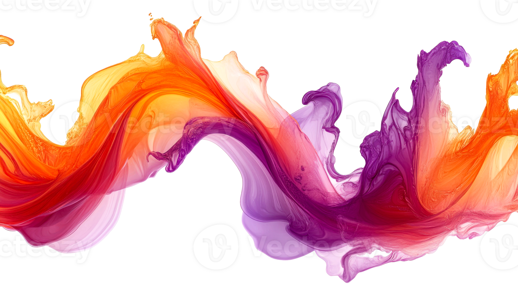 Abstract shape, flowing movement, isolated, cut out transparent png