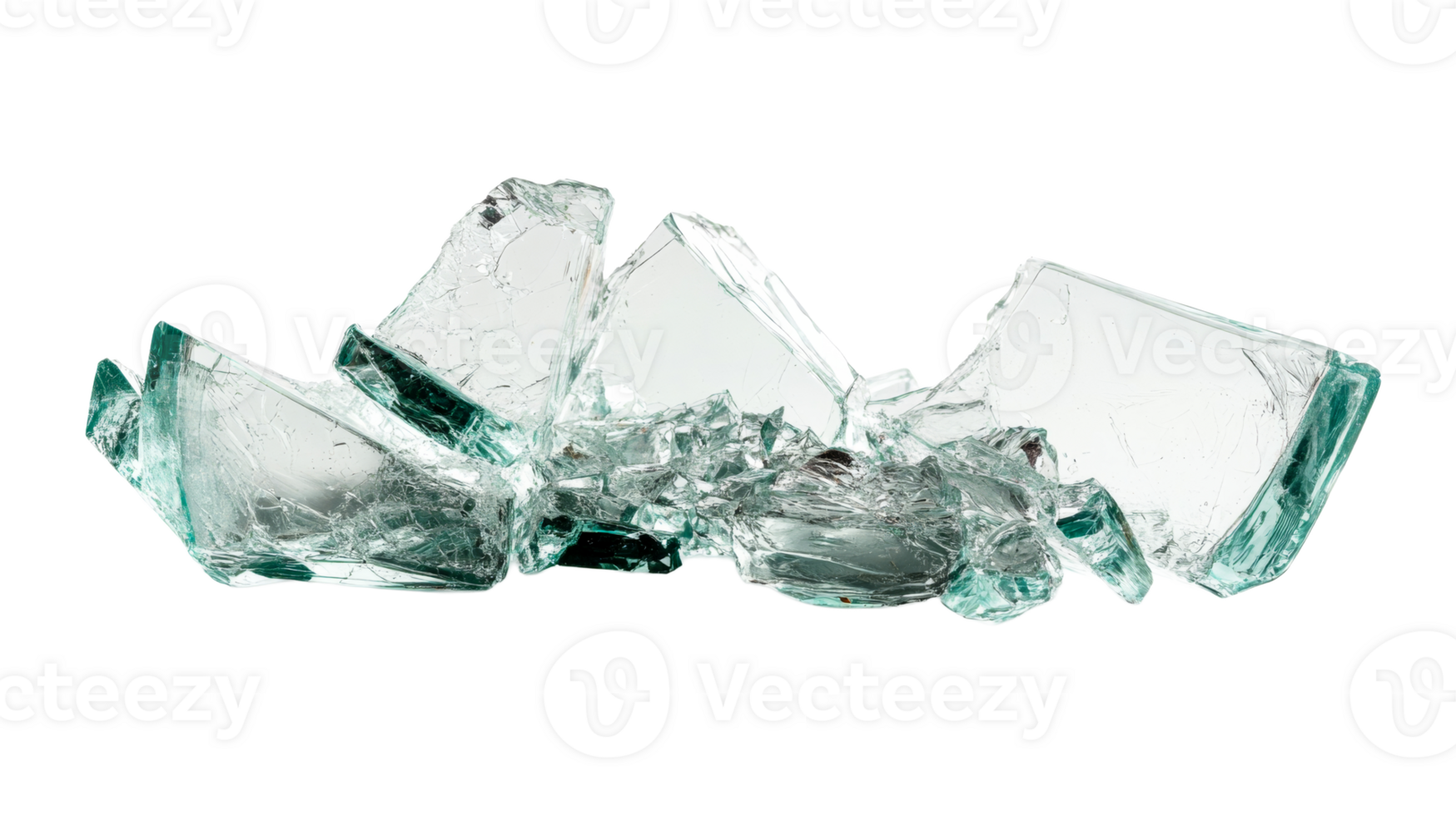 Broken Glass Shards Isolated, cut out transparent png