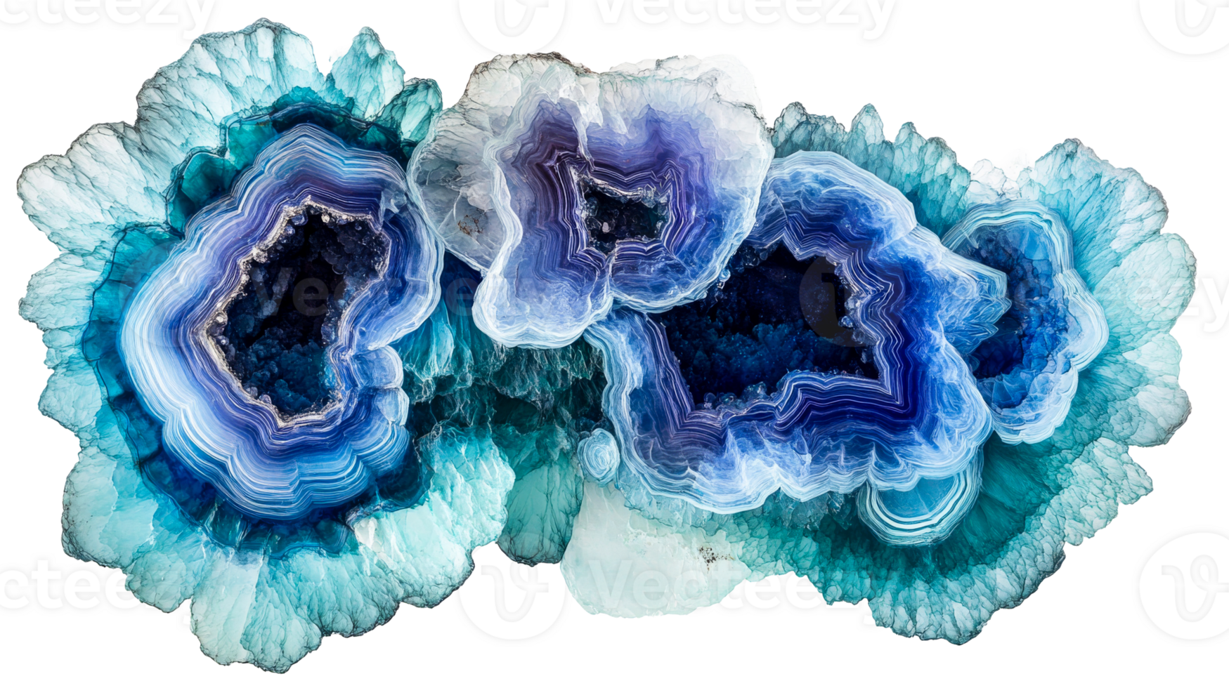 Agate Stone Slices, cut out transparent png