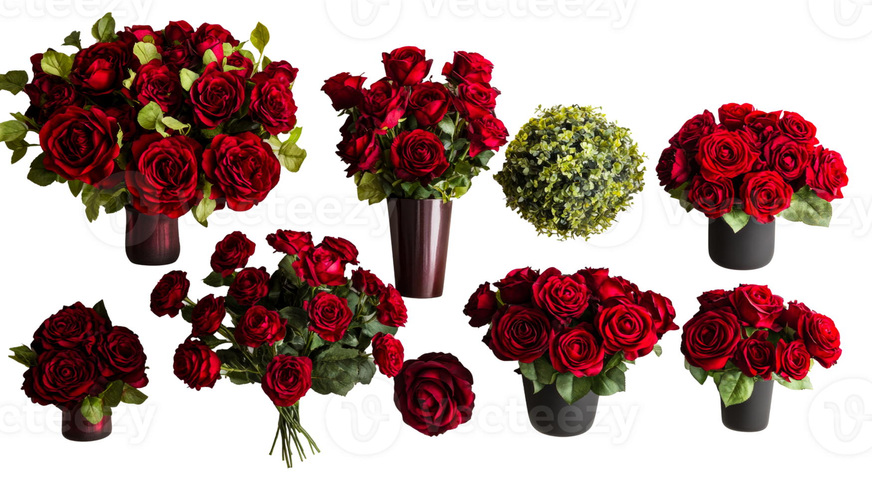 Red Rose Arrangements, Cut Out Transparent png