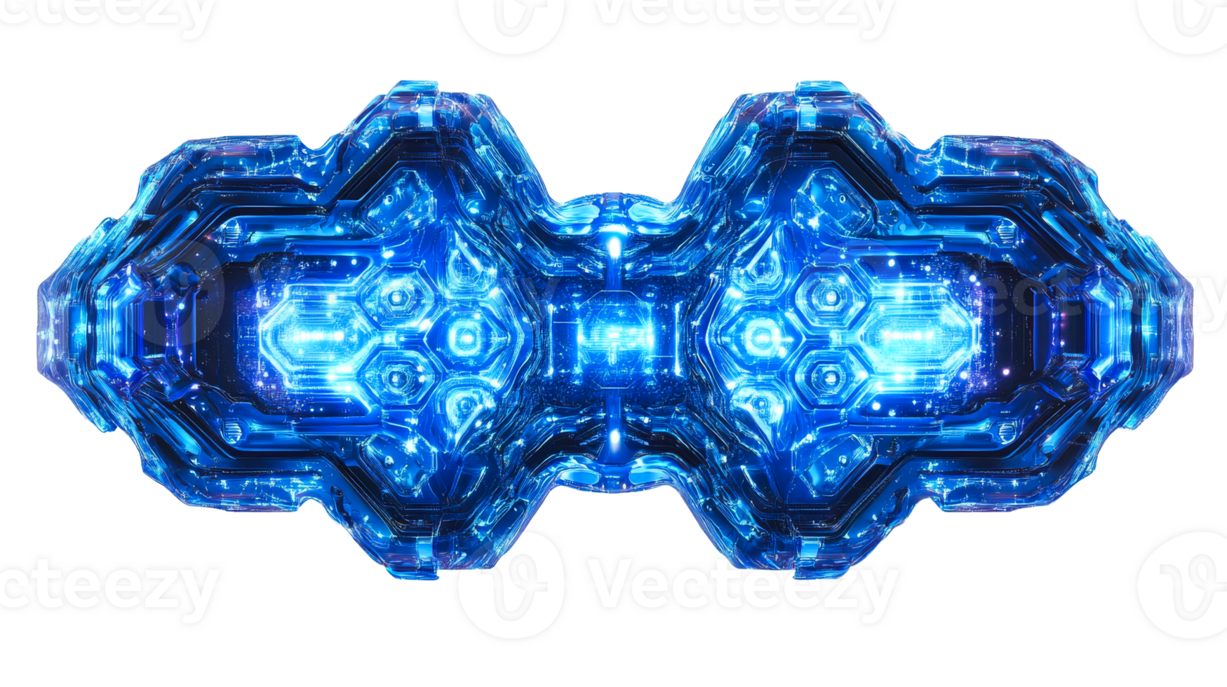Blue Sci-fi Machine Part Structure, cut out transparent png