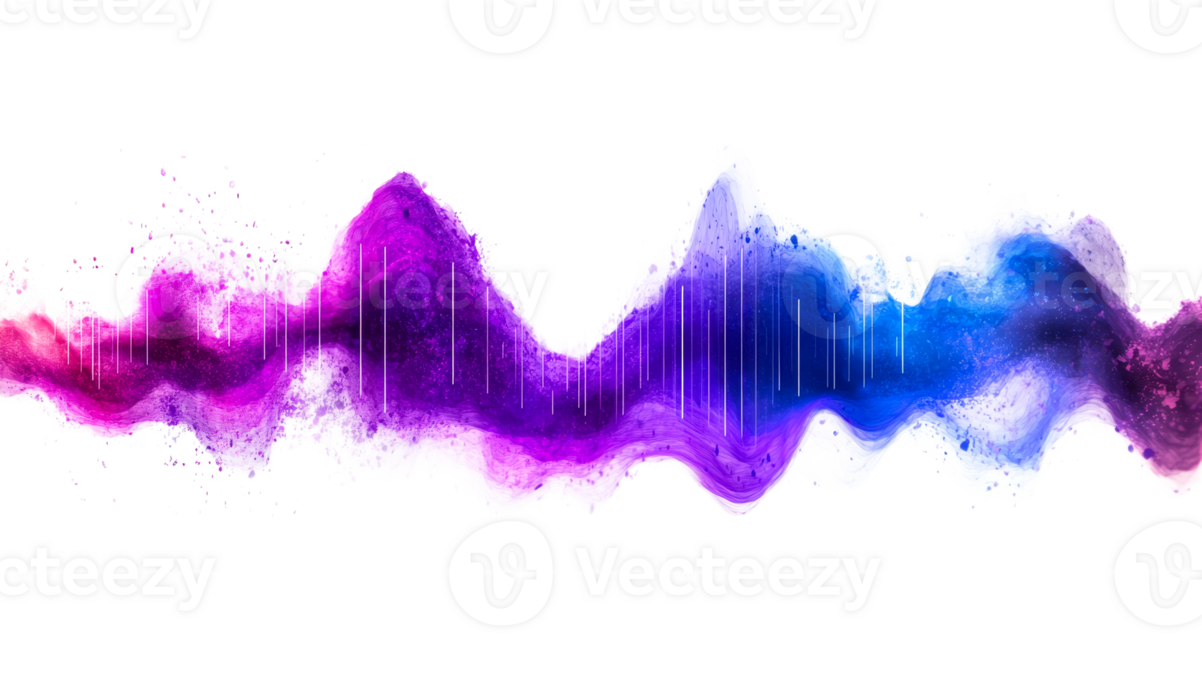 Colorful fluid gradient wave effect, cut out transparent png