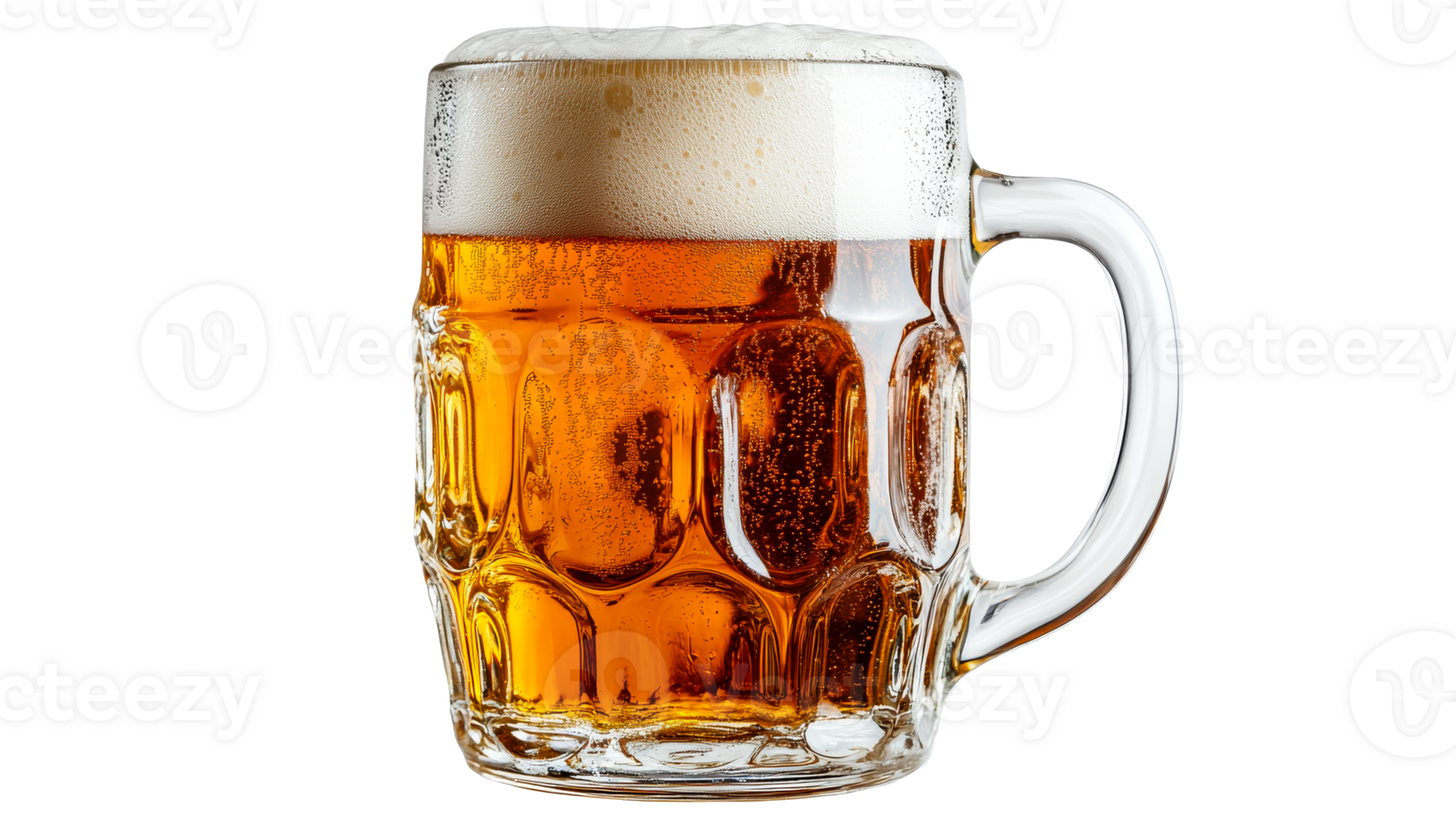 Pint of Ale with Head, cut out transparent png