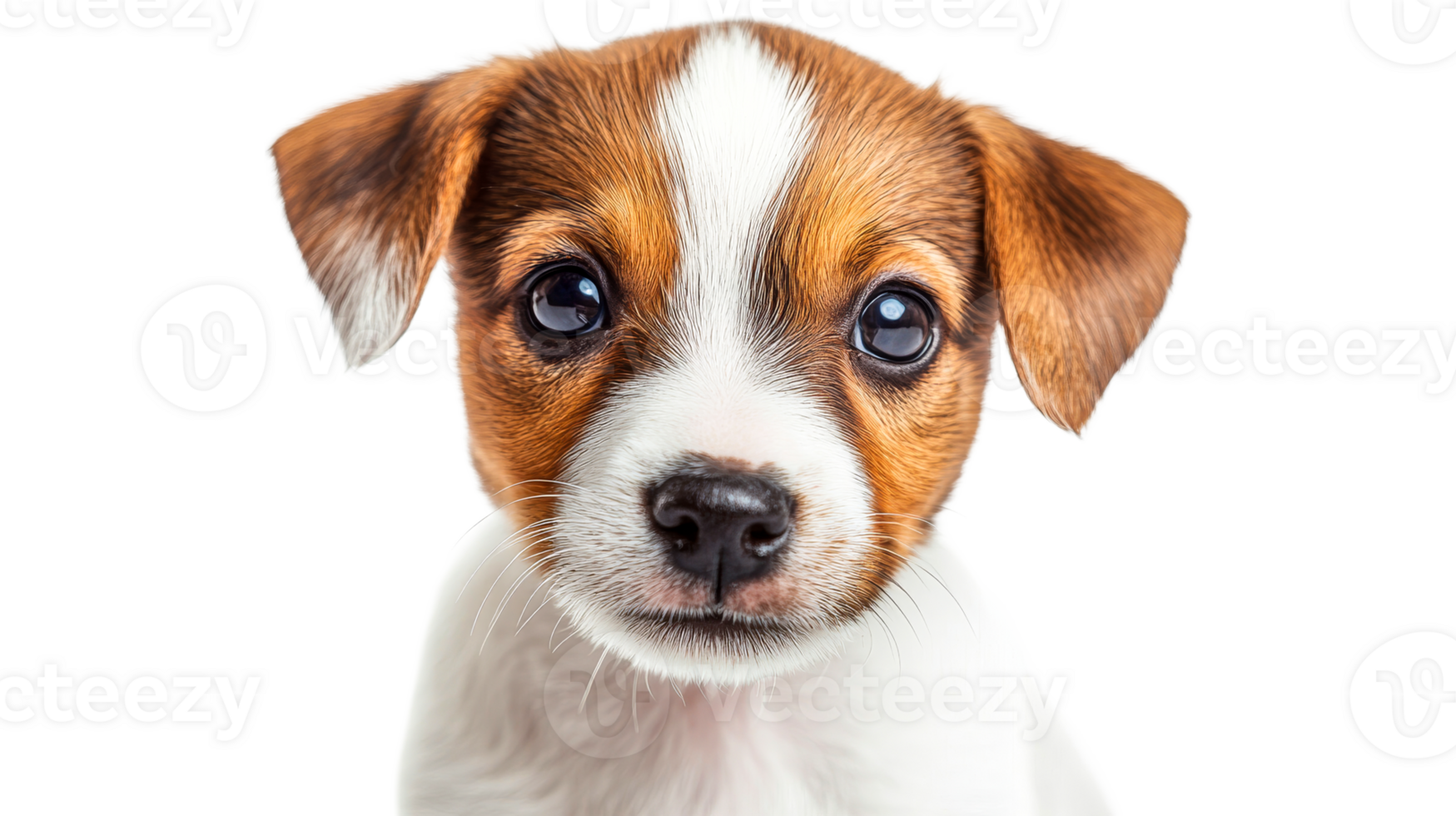 Terrier puppy close-up, cut out transparent png